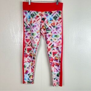 Adidas Vibrant geometric pattern Multicolor climalite Leggings
